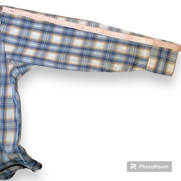 Ely Cattleman Pearl Snap Shirt Mens Med Long Sleeve Red White Plaid Western XL - Picture 5 of 7